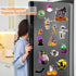 16 Pcs Halloween Reflective Car Magnets, Pumpkin Bat Stickers for Refrigerator, Garage Door Decor