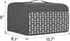 Yarwo 4 Slice Toaster Cover with Pockets, Nylon Fits Most Long Slot Toasters, Gray with Arrow