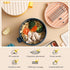 Microwave Ramen Bowl Cooker with Handles, Noodle Bowls with Lid and Chopsticks, Dishwasher Safe, Yellow & Green