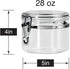 Oggi Clear Canister with Clamp Lid - 28 oz Airtight Food Storage Container for Kitchen & Pantry