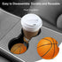 Basketball Car Coasters, 2 Pieces Absorbent Ceramic Cup Holders with Finger Notch for Women Men 2.56"
