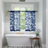 24 Inch Set 2 Pack XTMYI Kitchen Curtains Length of Sheer Cafe Curtains for Small Bathroom Window,Blue