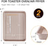 HONGBAKE Toaster Oven Pan, Nonstick Set of 2, Premium 1/8 Sheet Pan for Baking, Heavy Duty, Rose Gold