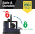 AnySharp Knife Sharpener, Hands-Free Safety, PowerGrip Suction, Compact for All Kitchen Knives, Navy Blue