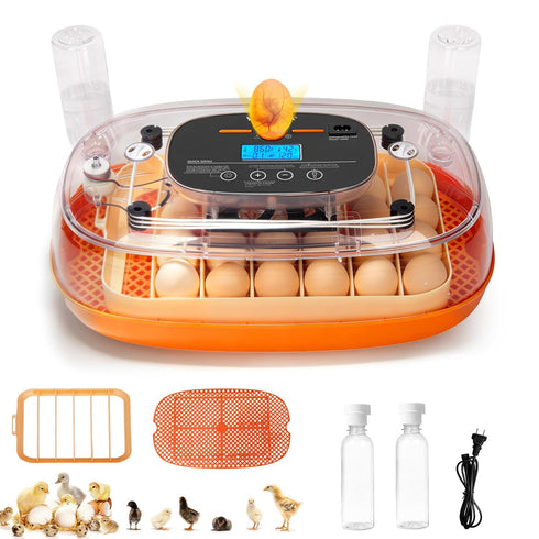 Incubators for Hatching Eggs, 24 Egg Incubator, Automatic Egg Turner with Humidity
