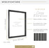 MCS Canvas Float Frames 24x30 - Black Frame for Finished Canvases, Vertical & Horizontal Wall Hanging
