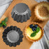 DaKuan 12 Packs Egg Tart Mold, Mini Pie Pans Tin Pan Baking Tool, Carbon Steel Cupcake Cake Muffin Mold, 2.6 Inch