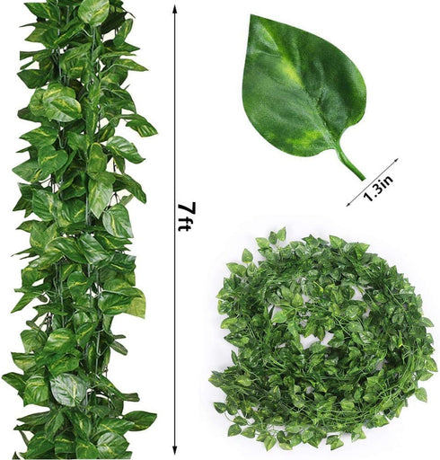 168 Feet Artificial Vines Greenery Garland, Faux Hanging Leaves Plants for Wedding Party Home Office Decorations