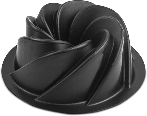 O'Creme Bakeable Plastic Mini Swirl Cake Pan, 25 QTY Pack Non-Stick Silicone Baking Molds, Durable and Lightweight