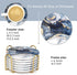 Dksyee Set 6, Set, Coasters of Navy Blue Marble Abstract Round Ceramic Coasters with Holder, Best Absorbent Drink