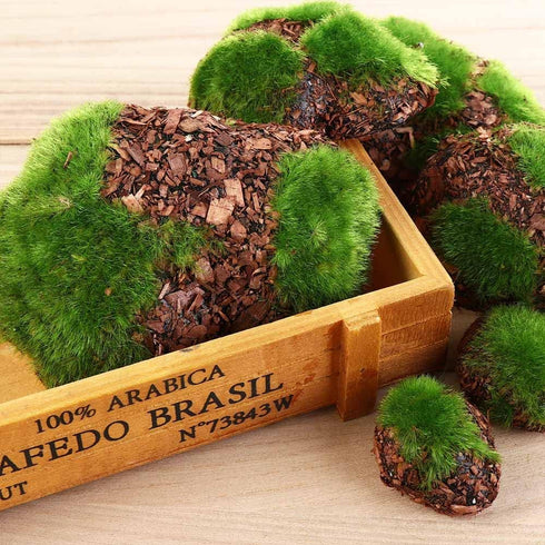 6Pcs Foam Moss Green Hay Stone: DIY Family Garden Decoration for Miniature Landscape