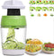5 in 1 Handheld Spiralizer Vegetable Slicer, Green, Plastic, ABS, Stainless Steel