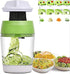 5 in 1 Handheld Spiralizer Vegetable Slicer, Green, Plastic, ABS, Stainless Steel