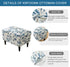 Bottom(04, KRFOONN Ottoman Slipcovers Stretch Rectangle Footrest Stool Covers Printed Ottoman Cover for Foot Stool