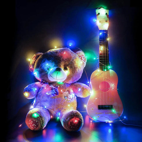 12 Pack 7Ft 20 Day,6-Colors Fairy Lights LED Twinkle String Lights Battery Operated Waterproof Firefly Starry for Mason