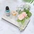 Bathroom Vanity Tray, White Marble Toilet Tank Tray, Luxurious Small Display Tray for Countertop Accessories (Black,
