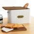 Countertop, EMAX HOME Extra Large Space Saving Farmhouse Bread Box With Wood Lid - Vertical Breadbox Bread Storage Bin