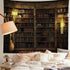 Kanora Vintage Bookshelf Tapestry Wall Hanging - Study Room Picture Art Tapestry Retro Bookshelf Wall Art Library