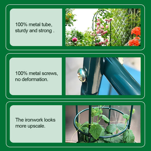LeJoy Garden 100% 6.3 Tower Obelisk Garden Trellis Metal Feet Tall Plant Support for Climbing Vines and Flowers