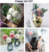 10Pcs Artificial Fake Flower Plants Silk Chrysanthemum Ball Hydrangea Arrangements for Wedding Bouquets Decor Home