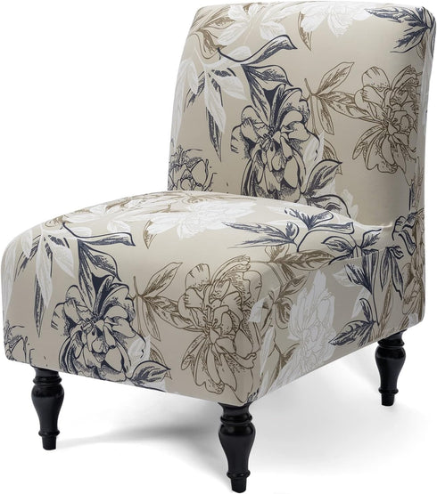 Liykimt Armless Accent Slipper Chair Cover Slipcover,Slipper Chair Without Arms Fabric Stretch