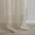 Madison Park Rosette Floral Embellished Cuff Tab Top Solid Sheer Curtain Panel Drape for Bedroom, 50"x84"