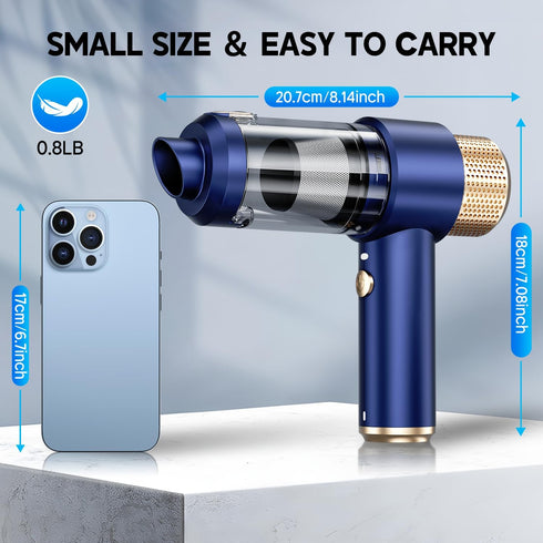 JONYJ Handheld Car Vacuum Cleaner, 16000PA Portable Cordless Vacuum, 2 in 1 Air Duster and Vacuum with LED Light,