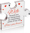 Gifts for Wife- Delicate Birthday Gifts from Couple - Engraved Acrylic Block