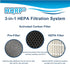 HQRP 2-Pack LV-H132-RF Replacement Filter for LEVOIT LV-H132 Air Purifier, 3-in-1 HEPA Activated Carbon Filter Set