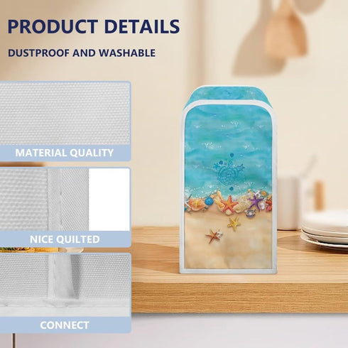Starfish Sea Electric Can Opener Dust Cover, Portable Stain Resistant Dust Covers for Small Kitchen Appliances
