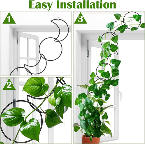 18 Vodolo Pcs Chain Trellis for Climbing Plants Indoor Outdoor,Wall Plant Vine Climbing Support for Potted