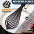 Silicone Whisk,Whisk Non Scratch Whisk for Nonstick Cookware, 5+7+9+11in Siliocne Coated Wisk Perfect for Blending,Beating,Stirring and Kitchen Cooking. (Black, 4pcs)