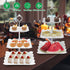 Coitak 3 Tier Cupcake Stand, Plastic Tiered Serving Stand, Square Dessert Tray for Baby Shower, Tea Party, Wedding