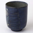 ????(Saikaitoki) Hasamiyaki 83972 Yunomi Cup - Large, Hand-painted Owl Pattern, Blue