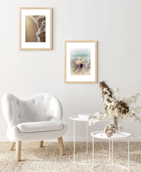 11x14 8x10 Set 4, 11x14 (4 pack, Yaetm Wood Picture Frame with Mat for of Natural Solid Oak Wood Frame with Tempered