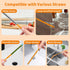 Cabipeove 2Pcs 9.84in 9mm&6mm Silicone Straw Cleaner Brush, Reusable Straw Cleaner with Bendable Steel Core, Extra Long