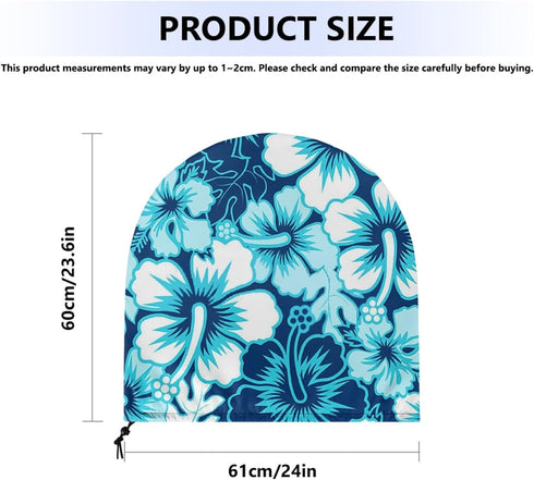 Hawaiian Print Drum Fan Cover, Dust Cover for 18-20" Fan, Waterproof & Dustproof Heavy Duty Polyester for Indoor/Outdoor