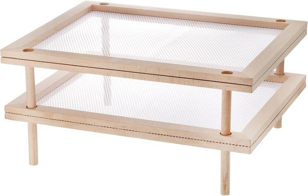 Cedilis Set of 2 Stackable Wood Pasta Herb Drying Rack, Food Dryer