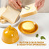 2026 17 OZ 2 Butter dish, Ceramic Small Butter Dish with Lid, NEW Original Design Mini Butter Crock Keeper with Handle