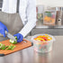 Restaurantware-Met Lux 2 Quart Food Storage Container - Translucent with Red Volume Markers, Lids Sold Separately