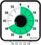 Secura 60-Minute Visual Countdown Timer, 7.5-Inch Oversize Mechanical Timer for Kids and Adults, Green