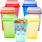 Youngever 7 Sets Plastic Parfait Cups with Lids and Inserts, Reusable Yogurt