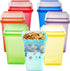 Youngever 7 Sets Plastic Parfait Cups with Lids and Inserts, Reusable Yogurt