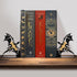 Nichake Metal Dragon Bookends Stoppers Holder Stand for Desk Shelf Cool Dragon Bookends Decorative, Fantasy Dragon