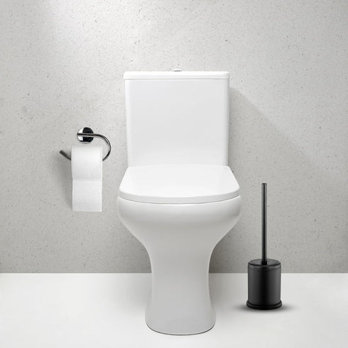 2 Pack ToiletTree Products Deluxe Toilet Brush with Lid - Black