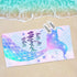Bonsai Tree Mermaid Beach Towel, Cute Microfiber Bath Towel for Girls, Sand Free Quick Dry, 31" x 63"