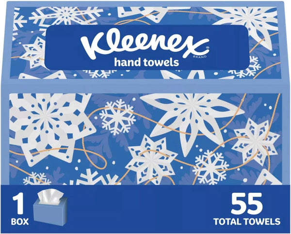 Kleenex White Disposable Hand Towels, Holiday Themed Box, 1 Box (Designs May