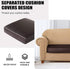 Faux Leather Waterproof Couch Cushion Covers, Elastic Sofa Slipcovers for Living Room, Chocolate (Chair Cushion)