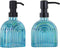 OCTMUSTARD 2 Pack Glass Soap Dispenser Bathroom, 9 Oz Kitchen Soap Dispenser, Refillable