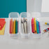 Sterilite 13538608 Narrow Storage Trays, Clear, 24 Pack with Sturdy Banded Rim for Organizing